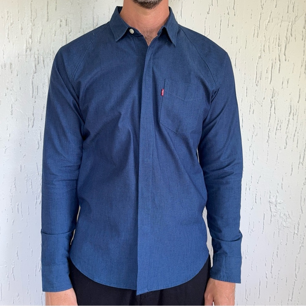 Levi’s Men’s Commuter Raglan Shirt Small Blue